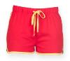 ST69 SK069 Ladies Retro Shorts Red / Yellow colour image